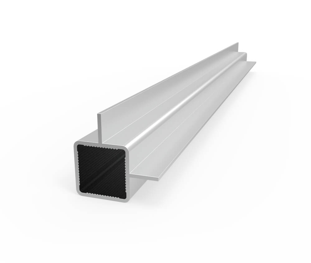 Aluminum Tubing Square .760" X .050" Wall x .125" Radius Corners x