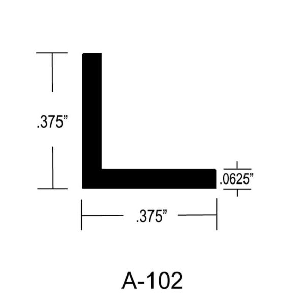 A-102-dimensions – 3/8″ X 3/8″ X 1/16″