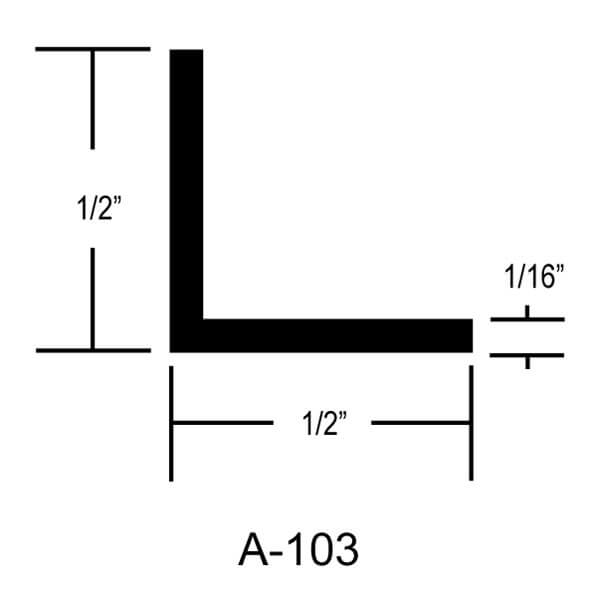 A-103 – 1/2″ x 1/2″ x 1/16″