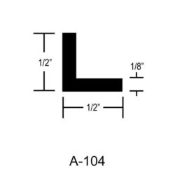 A-104 Dimensions – 1/2″ X 1/2″ X 1/8″