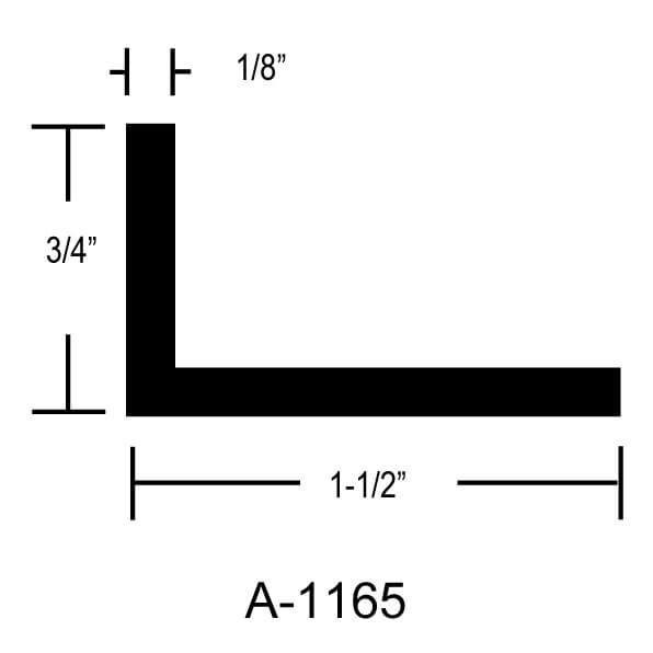 ALUMINIUM ANGLE UNEQUAL 2" 2.1/4" 2.1/2" 3 inch  L profile select size 