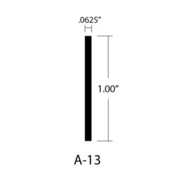 A-13 Flat Bar dimensions