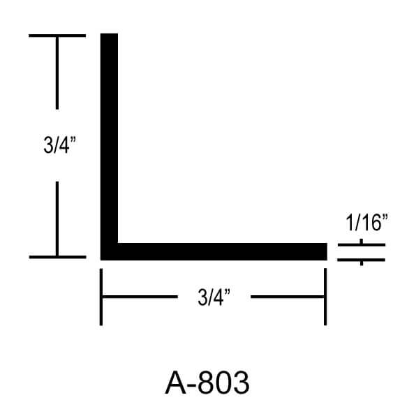 A-803 – 3/4″ x 3/4″ x 1/16″