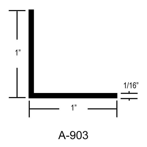 A-903 – 1″ X 1″ X 1/16″