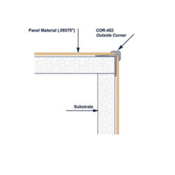 Aluminum Outside Corner Trim Install Diagram