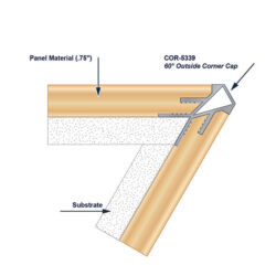 COR-5339 Aluminum Outside Corner Trim Install Diagram