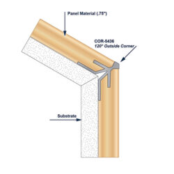 COR-5436 Aluminum Outside Corner Trim Install Diagram