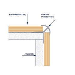 COR-603 Aluminum Outside Corner Trim Install Diagram