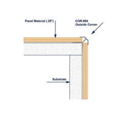 COR-694 Aluminum Outside Corner Trim Install Diagram