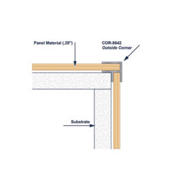 COR-8642 Aluminum Outside Corner Trim Install Diagram