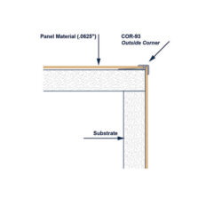 COR-93 Aluminum Outside Corner Trim Install Diagram