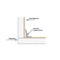 COV-221 Aluminum Inside Corner Trim Install Diagram