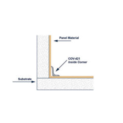 COV-421 Aluminum Inside Corner Trim Install Diagram