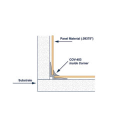 COV-453 Aluminum Inside Corner Trim Install Diagram
