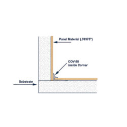 COV-85 Aluminum Inside Corner Trim Install Diagram