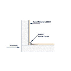 COV-91 Aluminum Inside Corner Trim Install Diagram