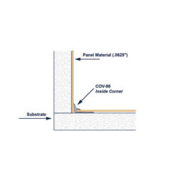 COV-98 Aluminum Inside Corner Trim Install Diagram