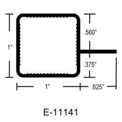 E-11141 – 1″ x 1′ x 1/16″ Wall x Single Flange
