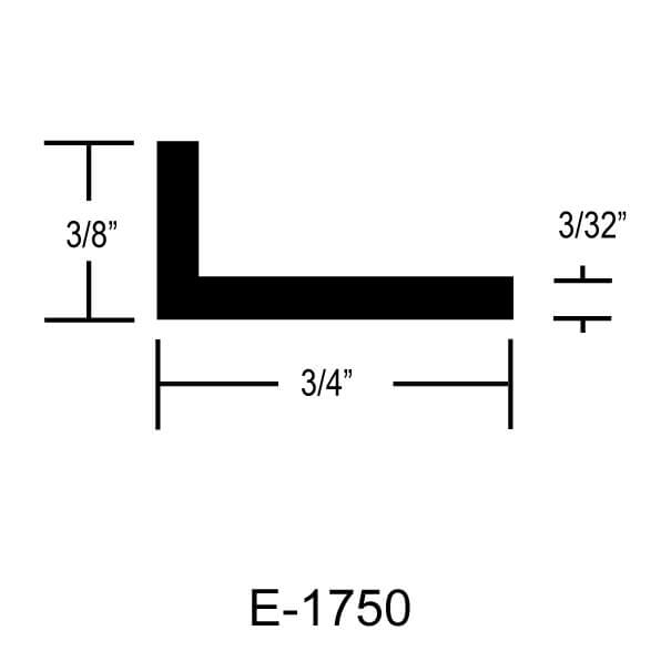 E-1750 – 3/8″ X 3/4″ X 3/32″