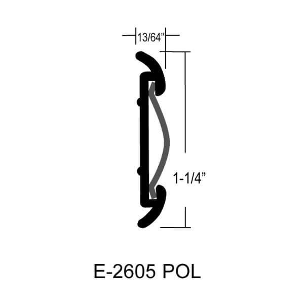 E-2605 - 1-1/4″ LIP RUB RAIL