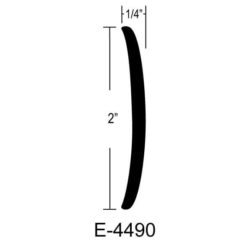 E-4490 – 2″ Face x 1/4″ Half Oval