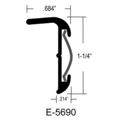 E-5690 - 1-1/4″ LONG LIP RUB RAIL