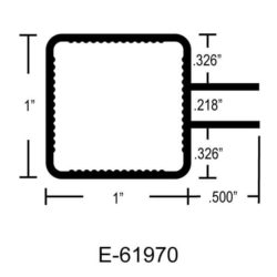 E-61970 – 1″ x 1″ w/ Channel for .218″