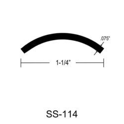 SS-114 – 1-1/4″ x .075″ Half Oval