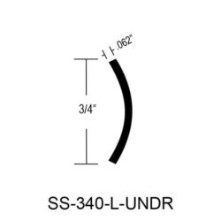 SS-340-L-UNDR – 3/4″ x .062″ Half Oval