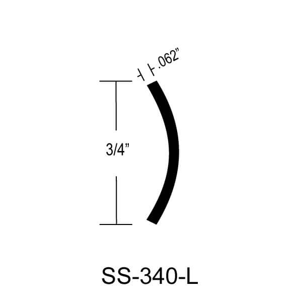 SS-340-L – 3/4″ Face x .062″
