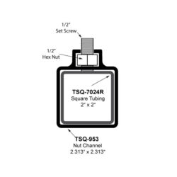 TSQ-953 Adjustable Aluminum Post Assembly Dimensions