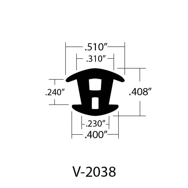 V-2038 Marine Rub Rail Insert