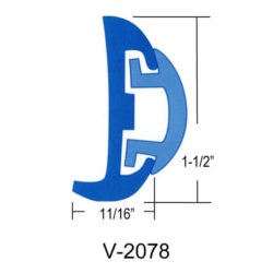 V-2078 - 1-1/2″ x 11/16″ Rub Rail