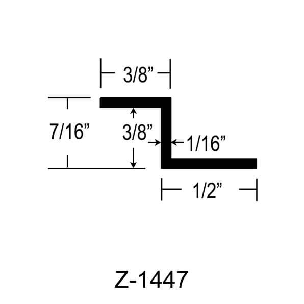 Z-1447 – 3/8″ X 7/16″ X 1/2″ X 1/16″