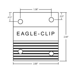 ZCP-375-2 Z clip Pair Front Dimensions