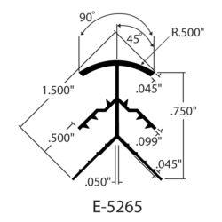 E-5265 – 90 DEGREE 1/2″ RADIUSED OUTSIDE CORNER