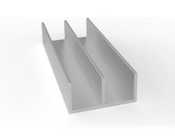 Aluminum Sliding Door Track - 1-3/16" for 1/2" Material