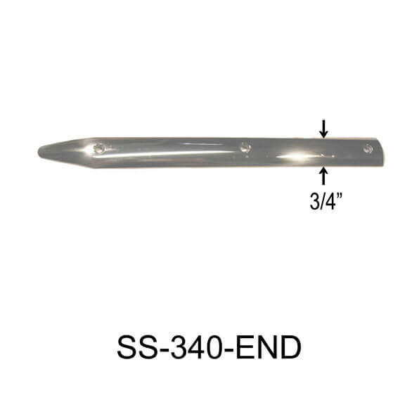 Stainless Steel Rub Rail End – SS-340-END - Eagle Aluminum