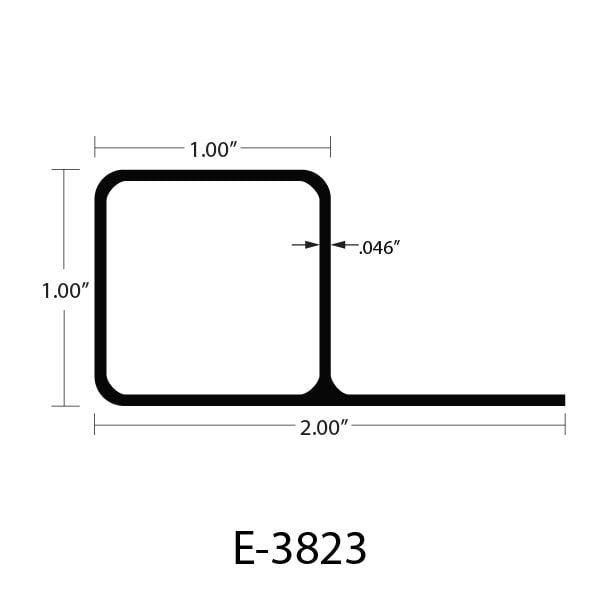 E-3823 – 1″ X 1″ X .046 WALL