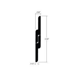 ZCP-375-S Z Clip Pair Profile Dimensions