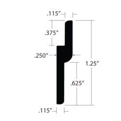 ZCP-375-S Z Clip Continuous Rail Dimensions