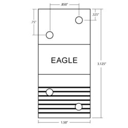 ZCP-62525-1.5 Z Clip Pair Front Dimensions