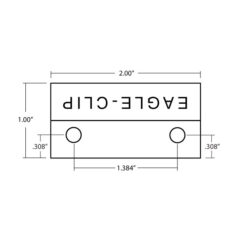 ZCP-2525-2 Z Clip Hole Location Dimensions