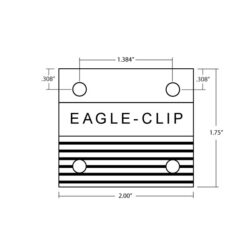 ZCP-2525-2 Z Clip Pair Front Dimensions