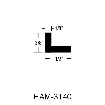 EAM-3140 Dimensions – 3/8″ X 1/2″ X 1/8″