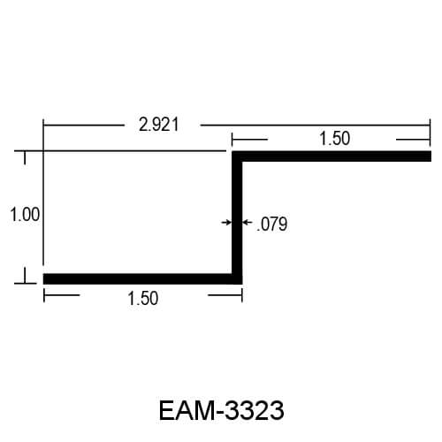EAM-3323 – 1-1/2″ X 1″ X 1-1/2″ X .079″