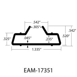 EAM-17351 Slatwall insert dimensions