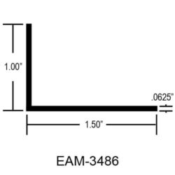 EAM-3486 – 1″ X 1-1/2″ X 1/16″