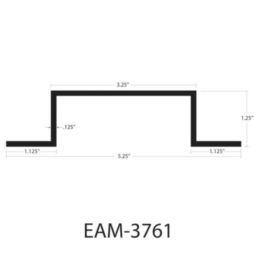 Aluminum Hat Channel - 5.25" x 1.25" Tall | Eagle Mouldings