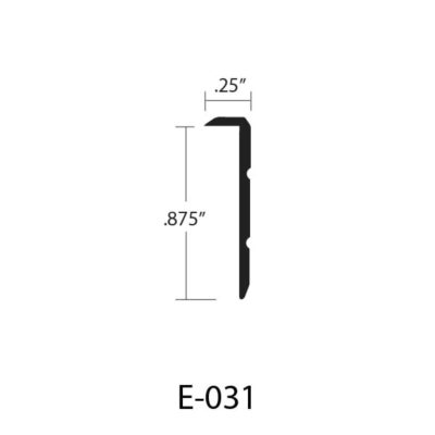 Grooved Metal Face Nosing - 7/8